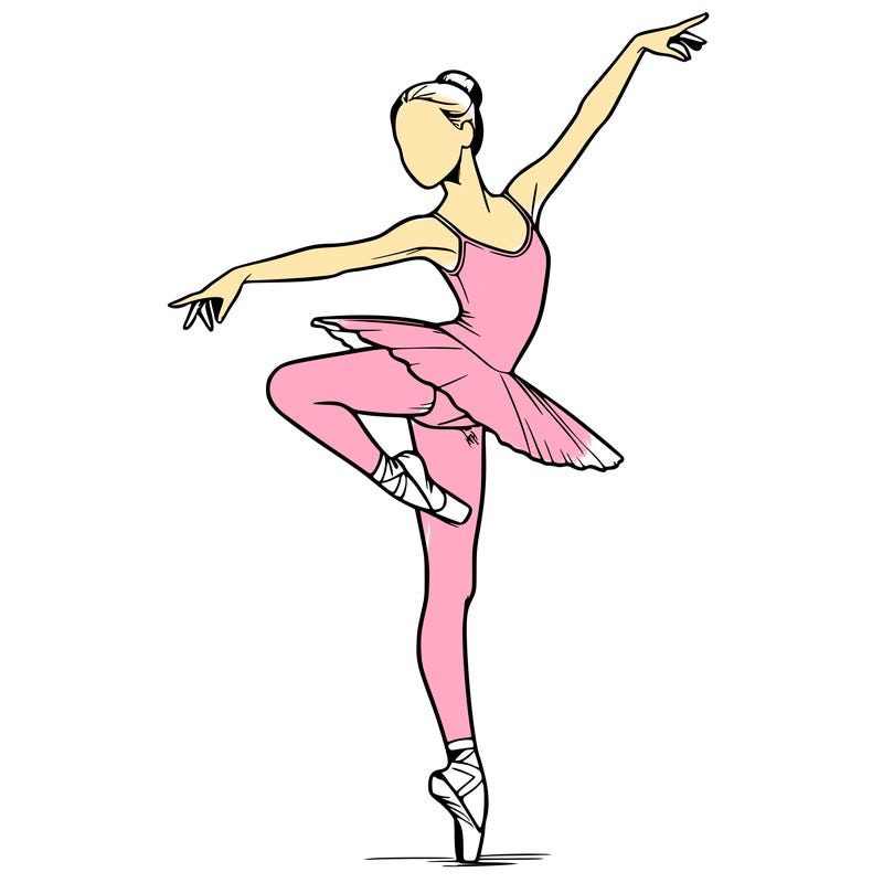 realistic person doing ballet
