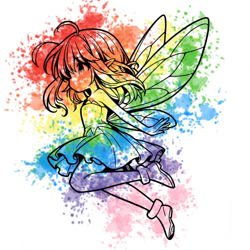 manga fairy flying