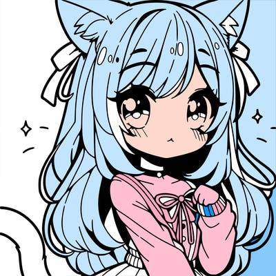 cute anime cat girl
