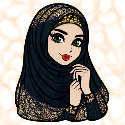 veiled woman