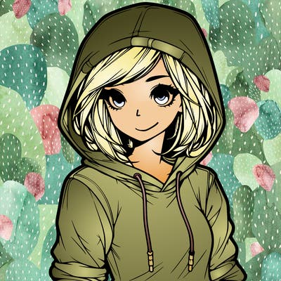 realistic girl with hoodie