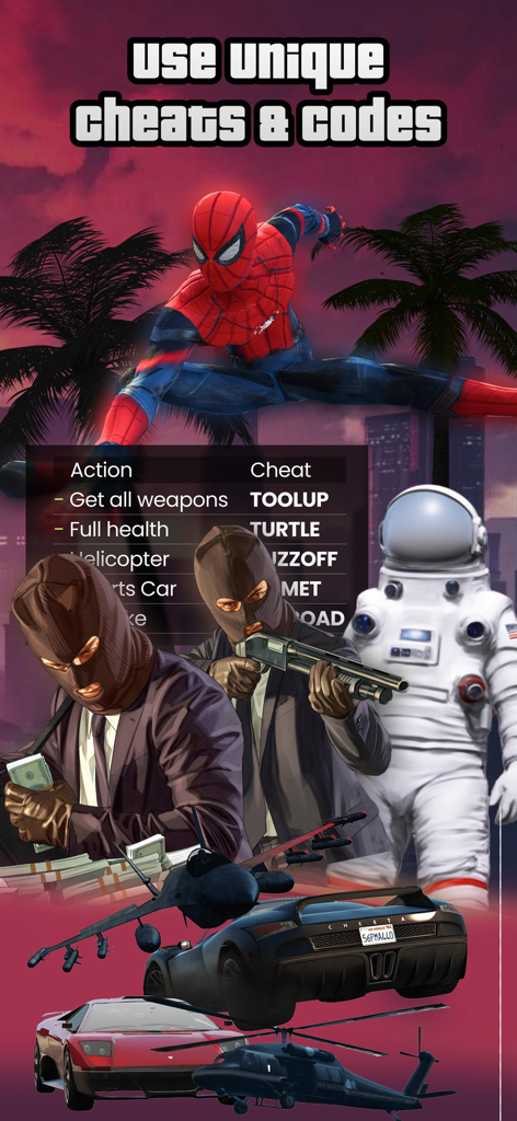 Maps & Mods for Gta 5 - List of unique cheats and codes for GTA 5 with character mods