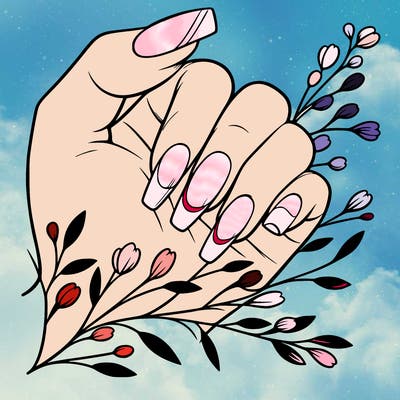 nails with french tip