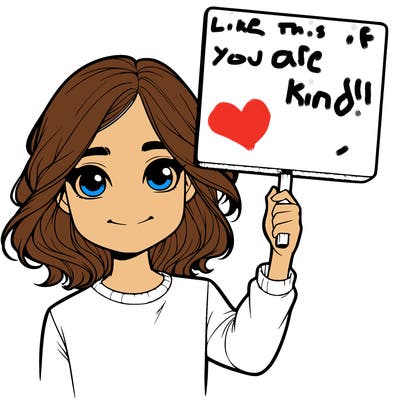 realistic girl holding up a sign