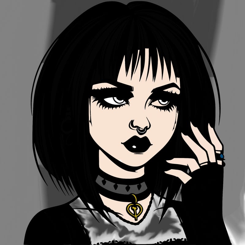 goth girl realistic
