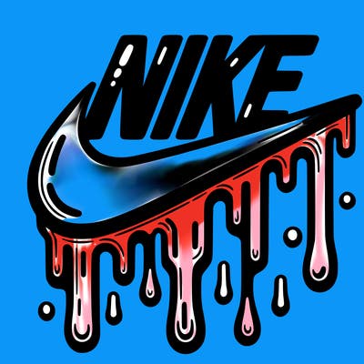 dripping nike logo