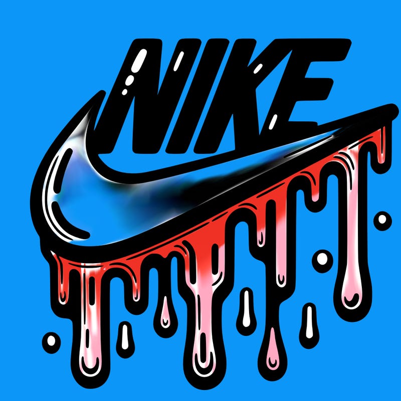 dripping nike logo
