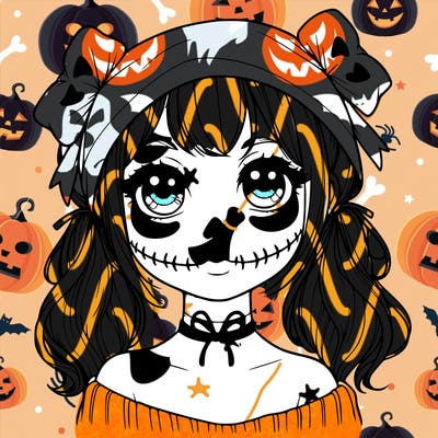 realistic girl halloween