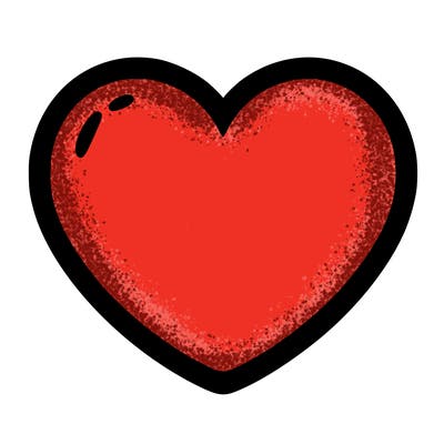 a blank heart