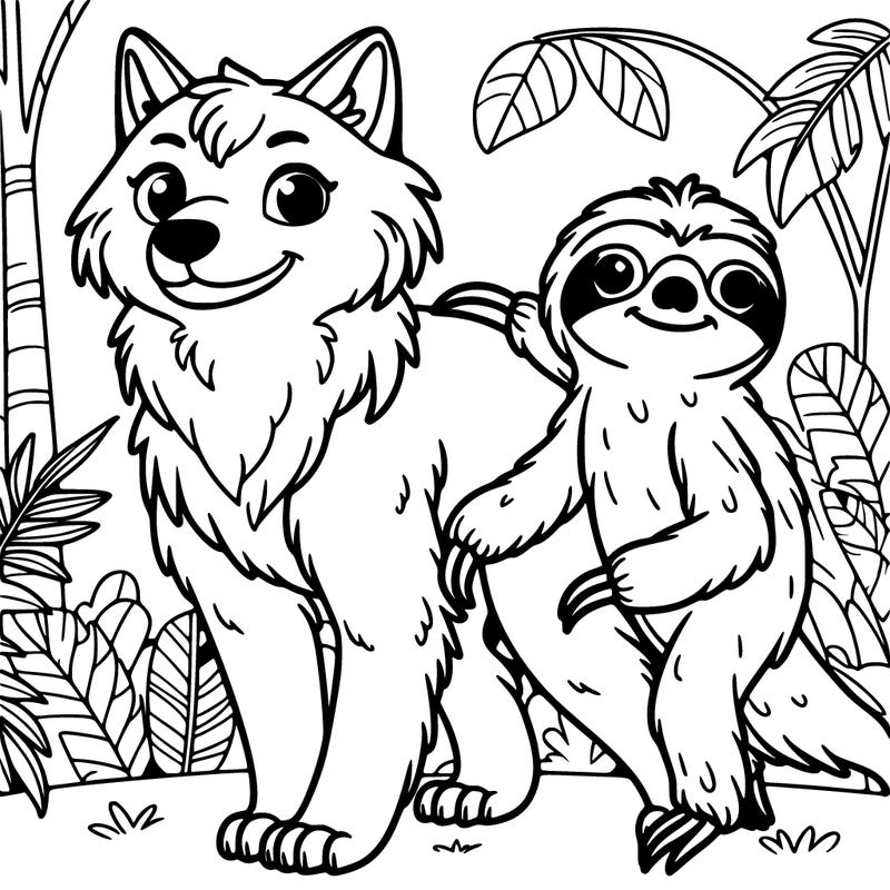 wolf and sloth