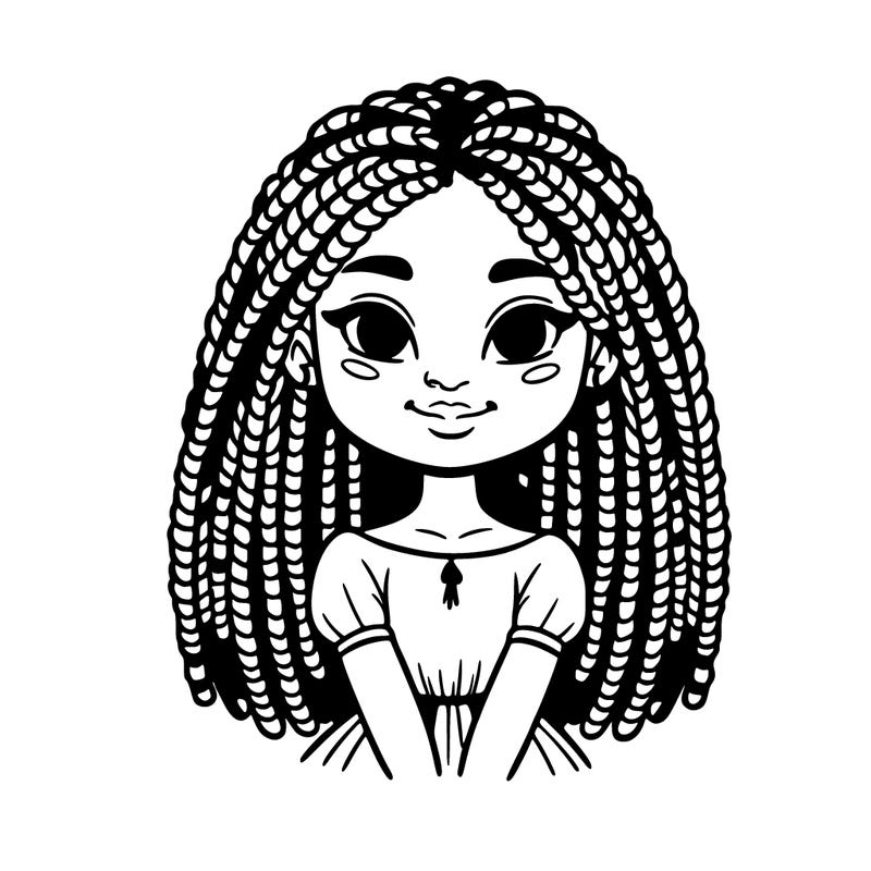 black girl with braids