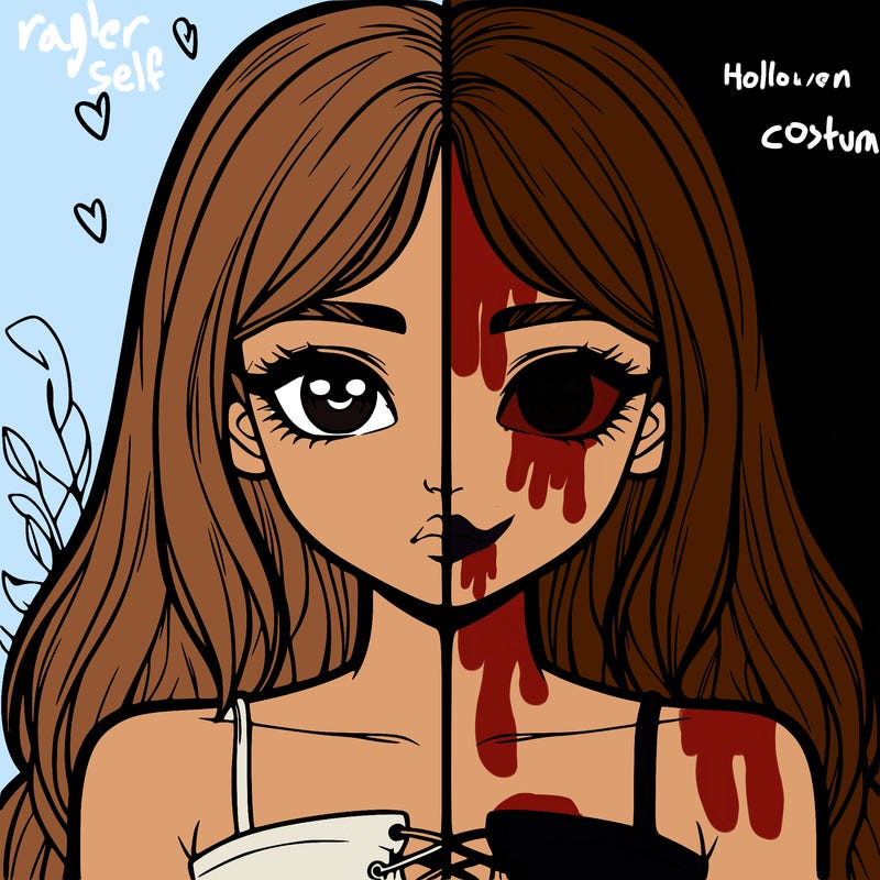 realistic girl split