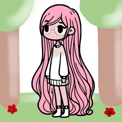 girl with long hair