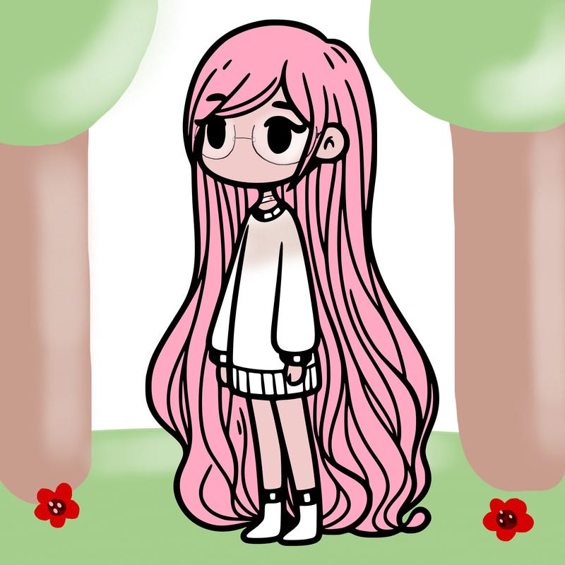 girl with long hair