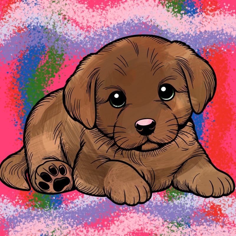 a cute realistic puppy