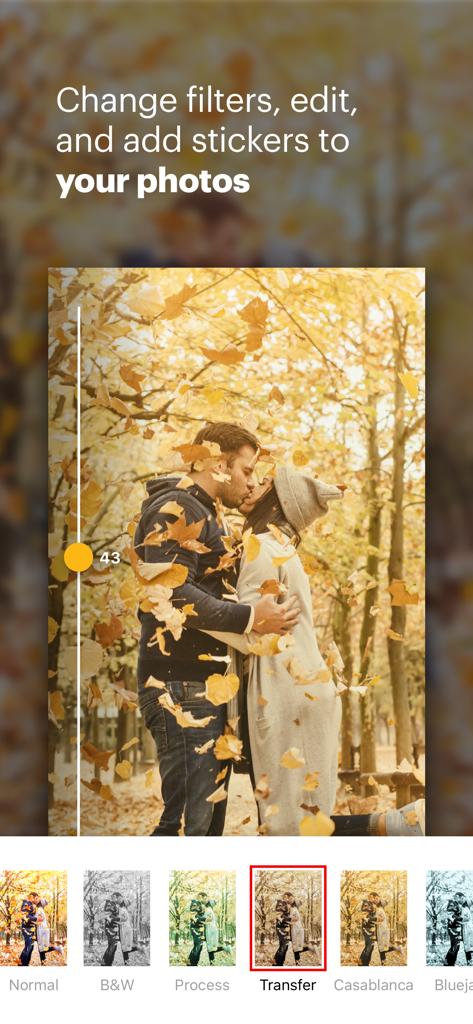 KODAK SMILE - KODAK SMILE app interface for editing photos with artistic filters and effects.