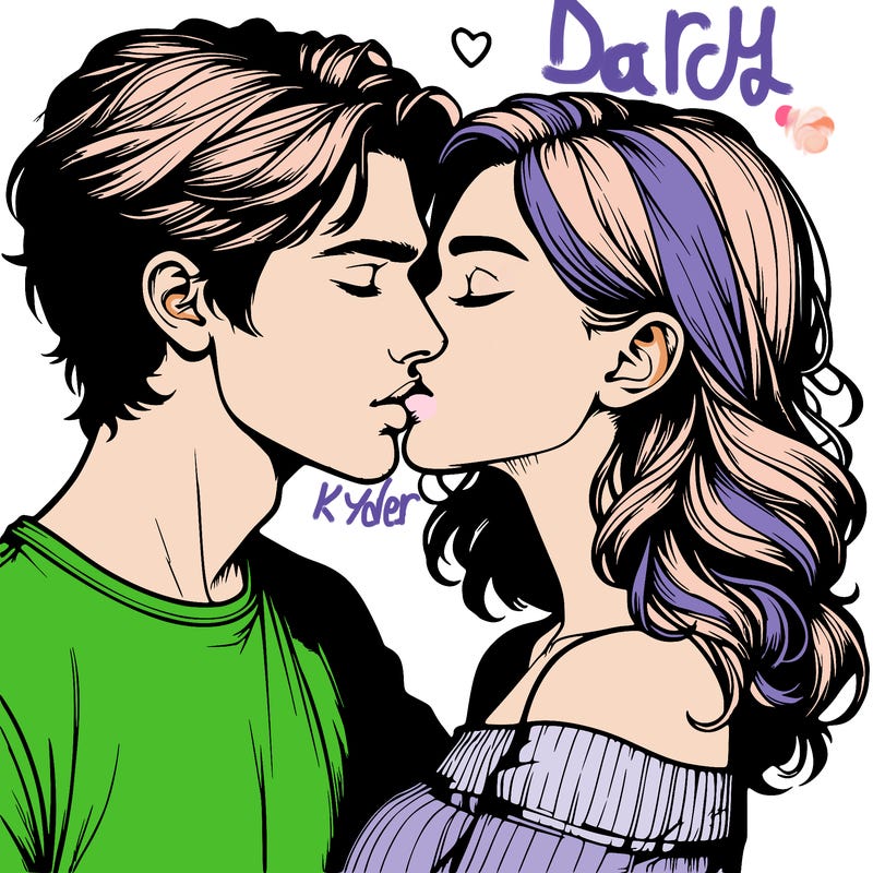 realistic couple kissing