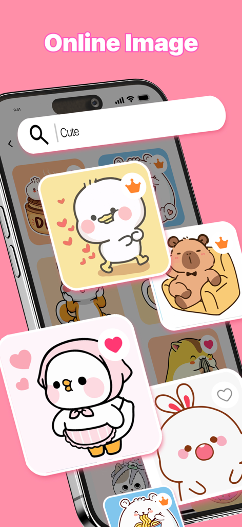 Art Tracer: Photo To Drawing - A search screen for cute cartoon drawing templates in the Art Tracer app.