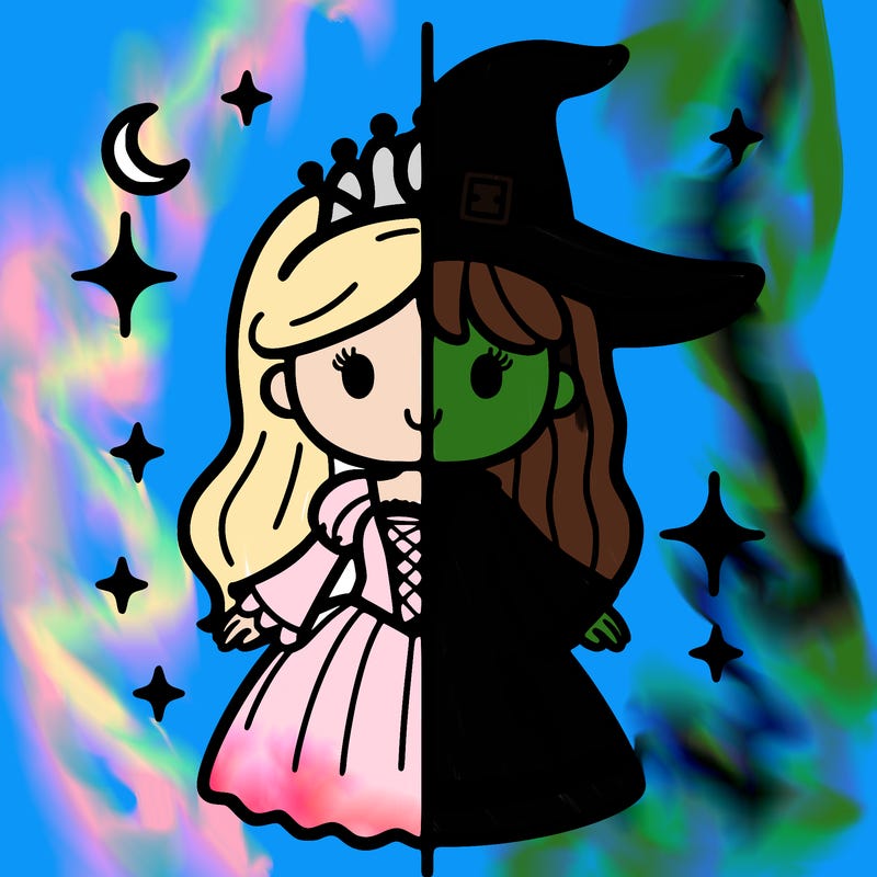 split princess and witch
