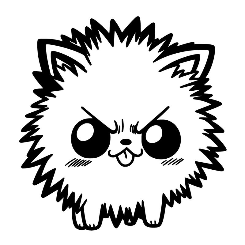 manga character that looks like a mad pomeranian