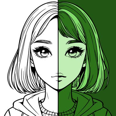 split realistic girl