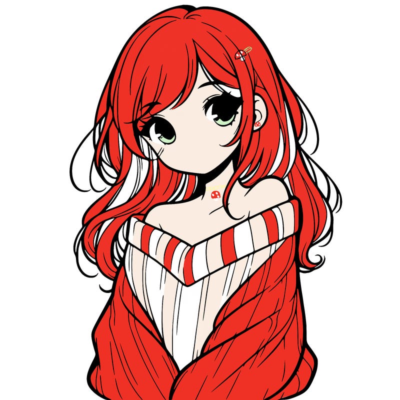 shy pretty girl wearing a sweater that is falling off one shoulder portrait