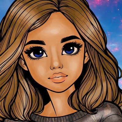 realistic girl whith cute eyes