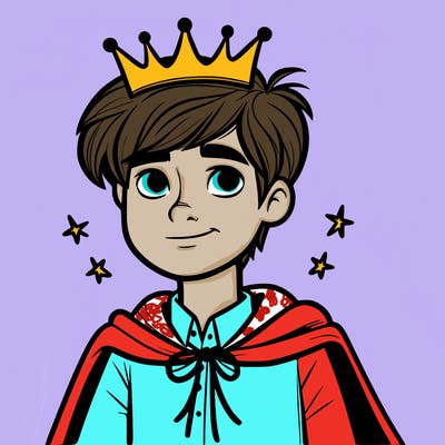 teen boy with crown