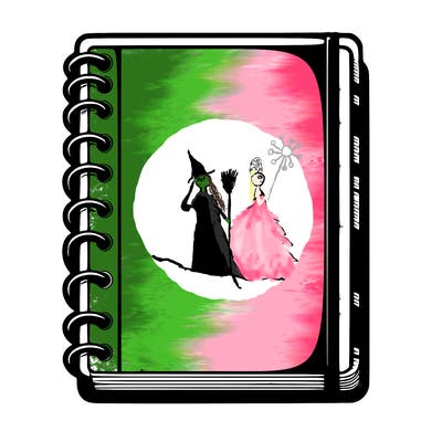 blank, realistic notebook