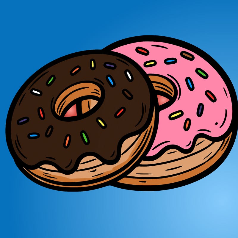 a piece of food doughnuts