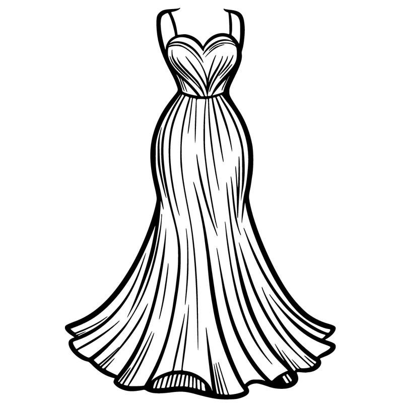 attractive long fashion dress