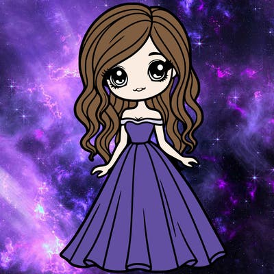 very pretty girl wearing a long dress