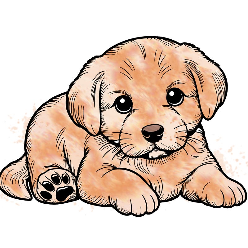 a cute realistic puppy