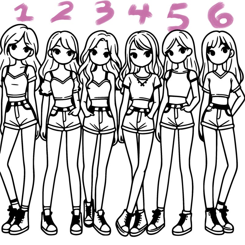 a group of girls wearing crop tops and shorts