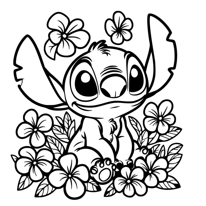 stitch with flowers