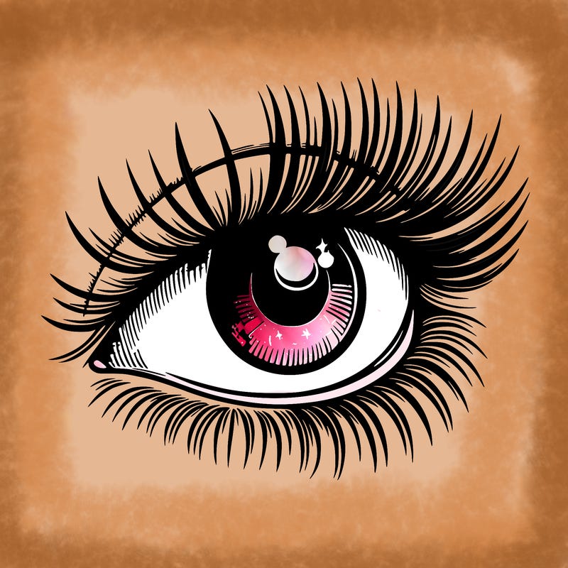 realistic eye long eylashes