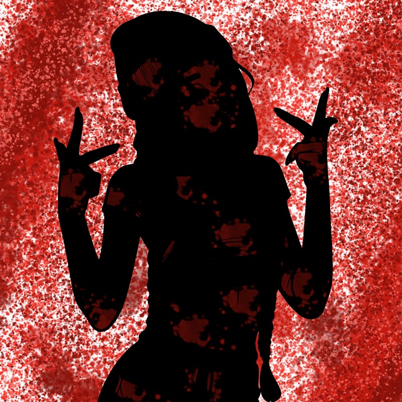 realistic teenage girl with braids and a beanie and crop top doing 🫶🏼