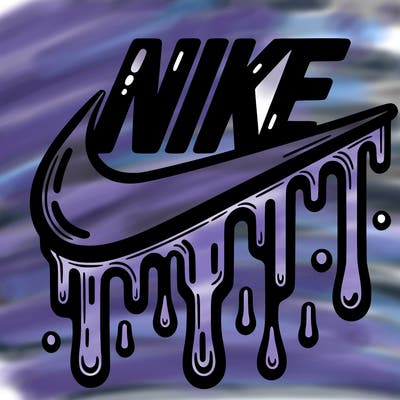 dripping nike logo
