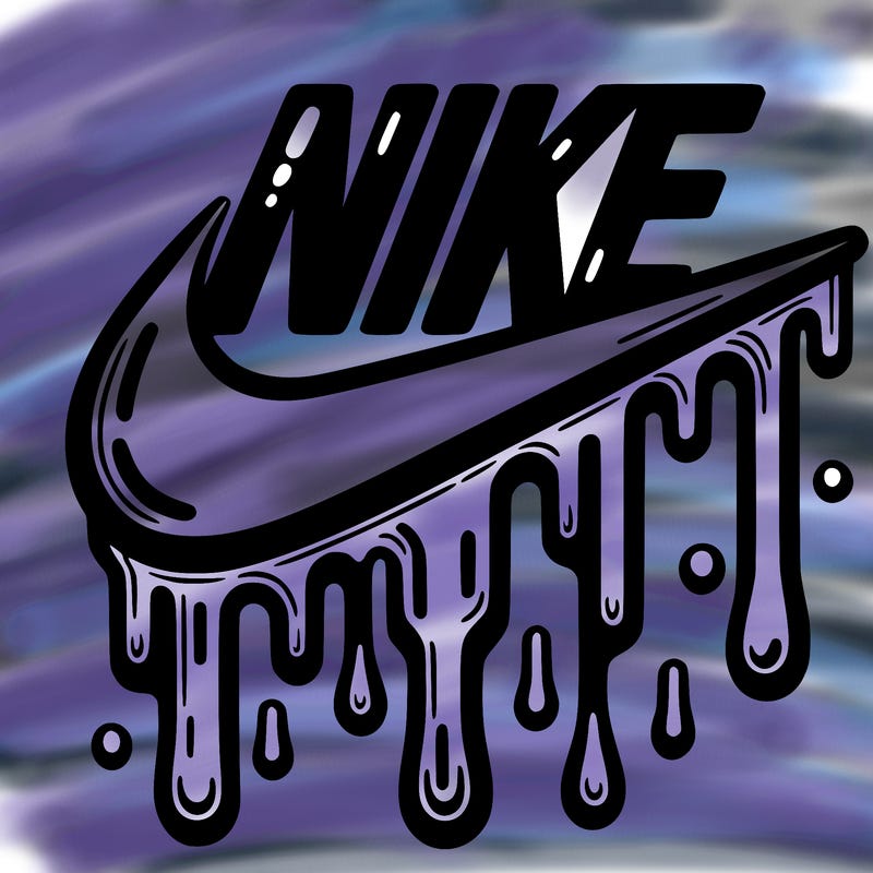 dripping nike logo