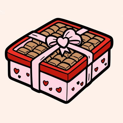 a box of chocolate for valentines day