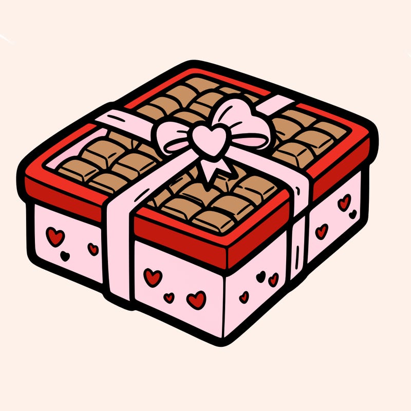 a box of chocolate for valentines day