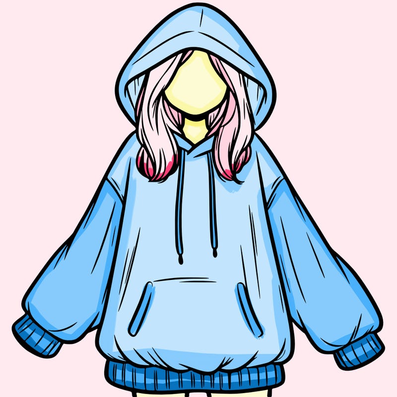 girl in oversized hoodie