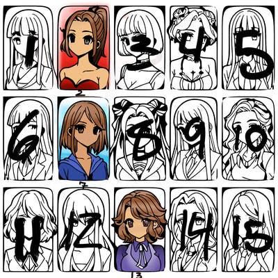 girls that look diffrent anime