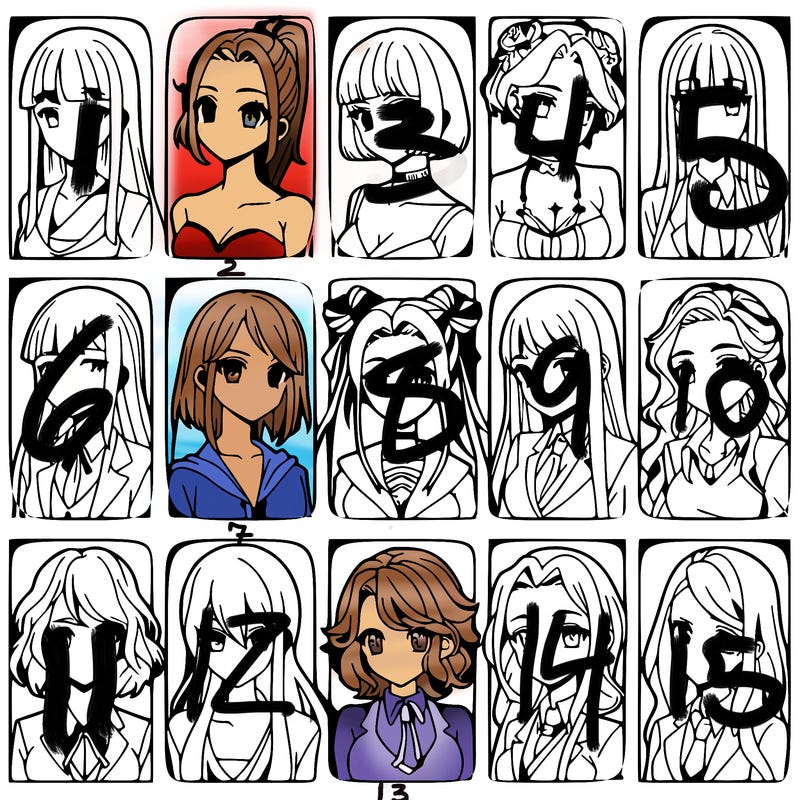 girls that look diffrent anime