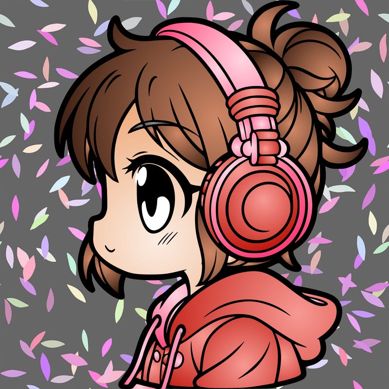 girl with headphones