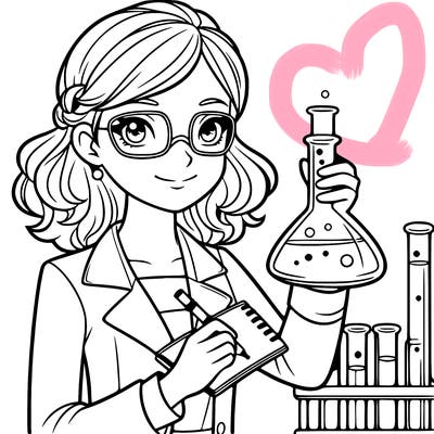 a female scientist