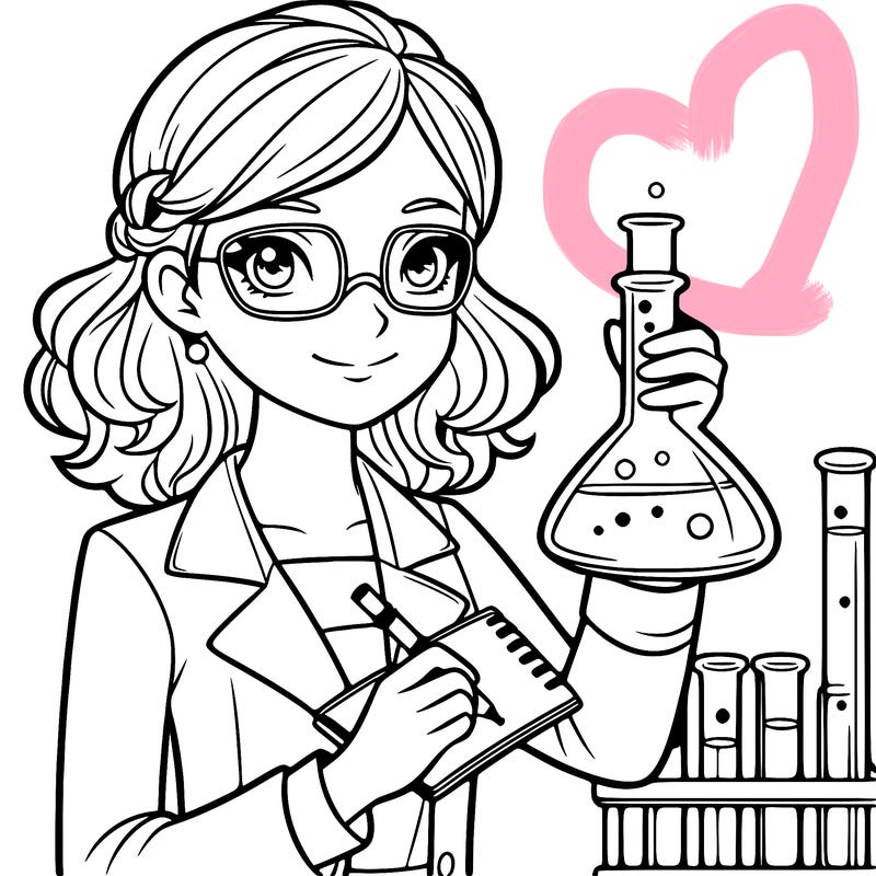 a female scientist