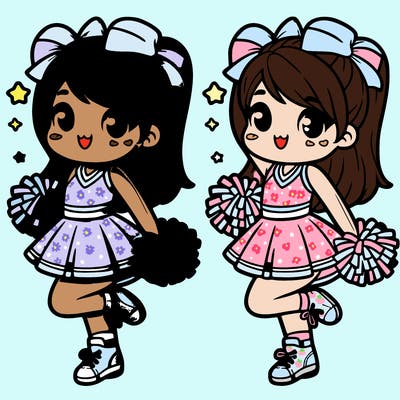 cute realistic cheerleader