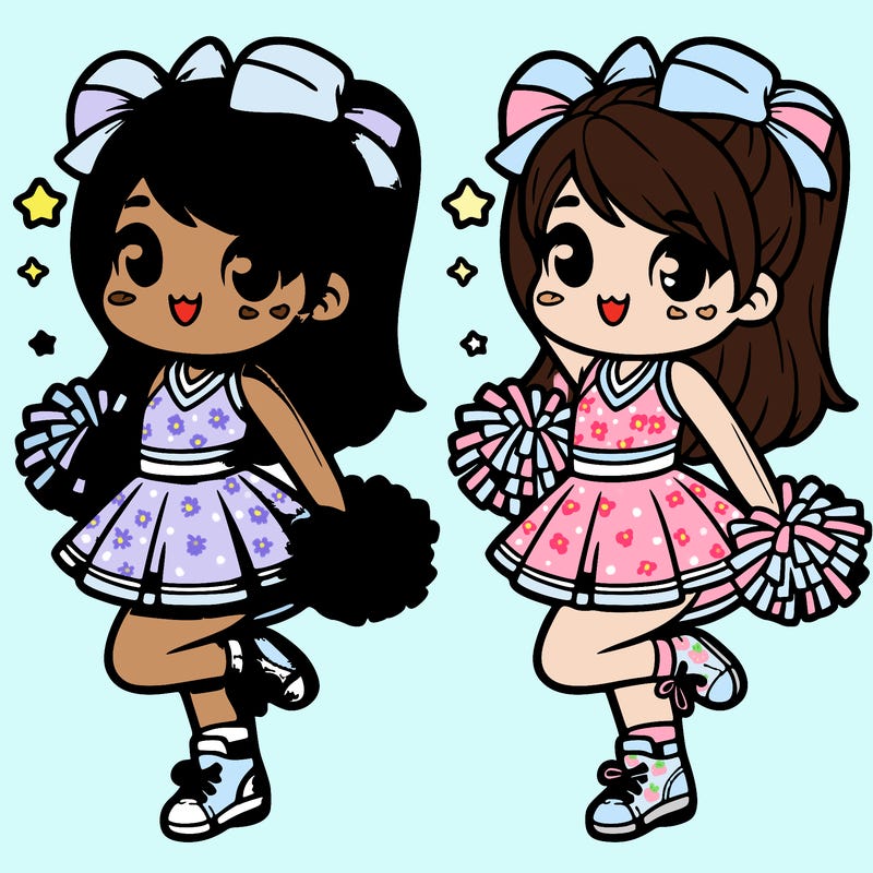 cute realistic cheerleader