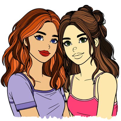 2 realistic girl best friends